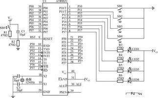 51单片机案例解析 按钮控制LED灯亮接线原理与实现